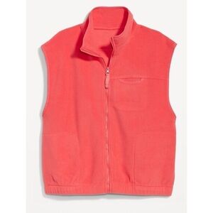 Old Navy Fleece Vest Coral NWOT